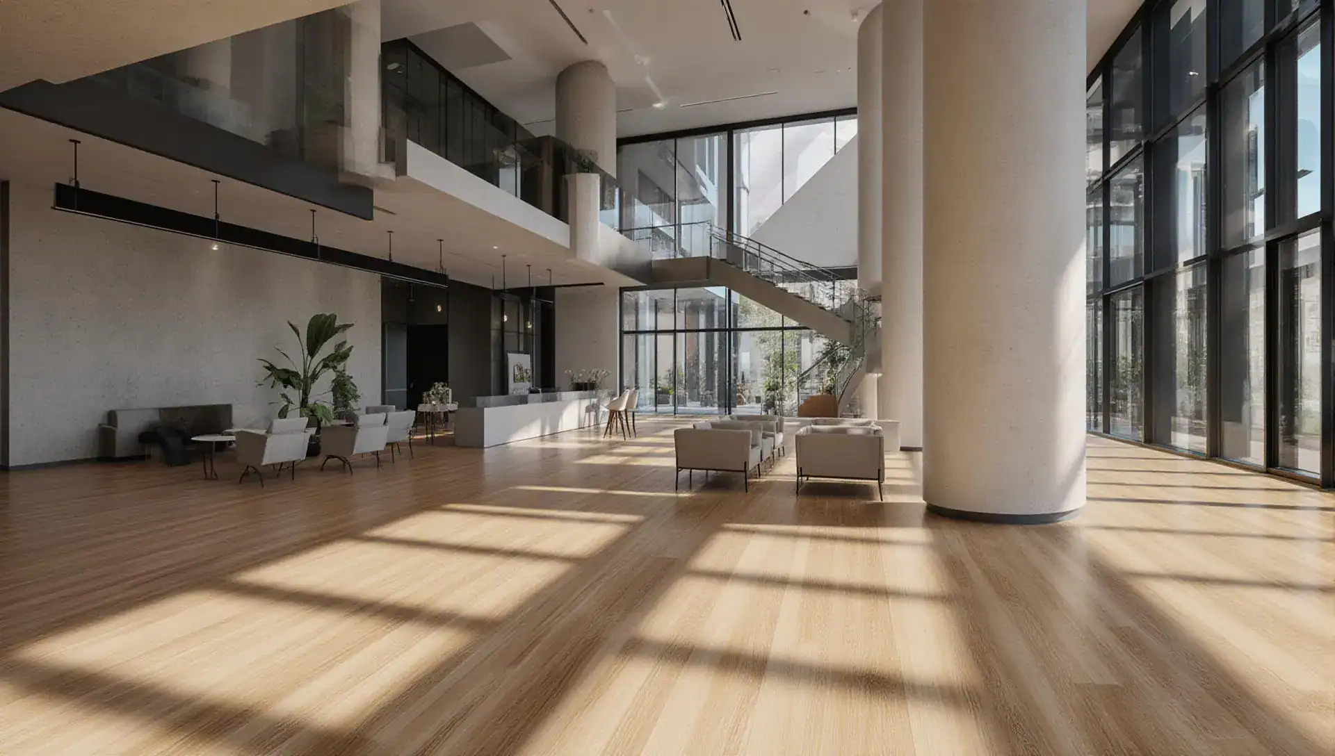 commercial vinyl installation by evolved floors